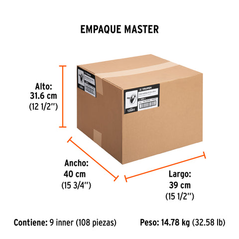 Cinta masking tape de 1' x 50 m, Truper | MSK-1 | 12591
