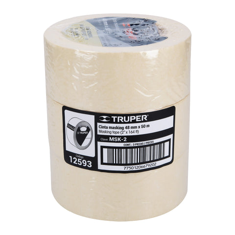 Cinta masking tape de 2' x 50 m, Truper | MSK-2 | 12593