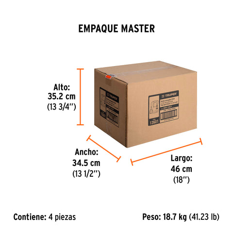 Bomba sumergible plástica, 1/2 HP para agua limpia, TRUPER | BOS-1/2LP | 12601