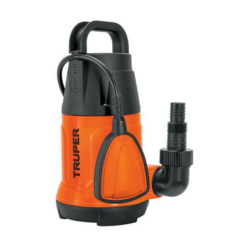 Bomba sumergible plástica, 1 HP para agua limpia, TRUPER | BOS-1LP | 12602