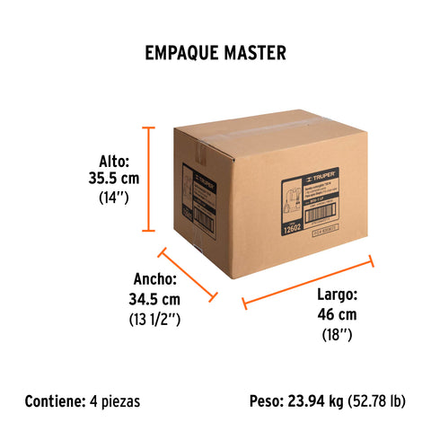 Bomba sumergible plástica, 1 HP para agua limpia, TRUPER | BOS-1LP | 12602