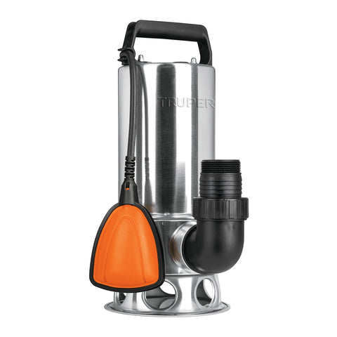 Bomba sumergible acero inoxidable,agua sucia,1-1/2HP, TRUPER | BOS-1-1/2SM | 12608