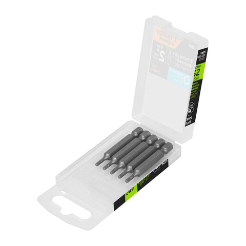 Estuche con 5 puntas hexagonales de 3/32mm largo 2', Expert | PUDE-7209 | 12609
