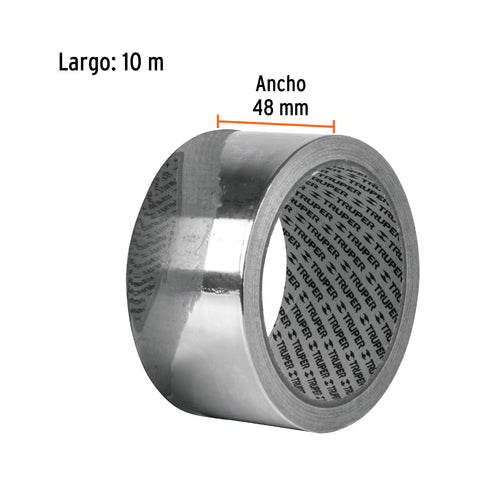 Cinta de aluminio de 48 mm x 10 m, Truper | CALU-10 | 12611