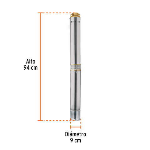 Bomba sumergible tipo bala, 2HP, uso agrícola, TRUPER | BOS-2LM | 12627