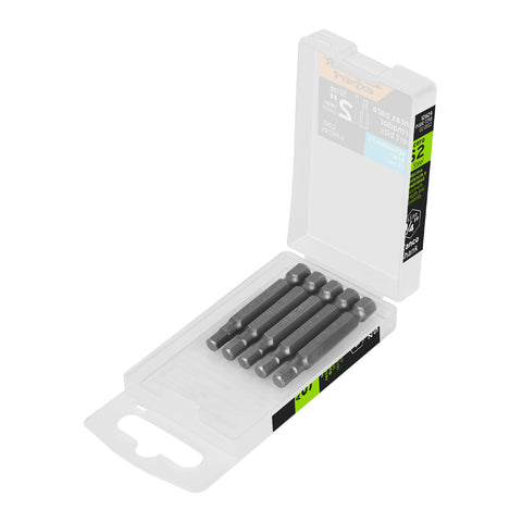 Estuche con 5 puntas hexagonales de 3/16mm largo 2', Expert | PUDE-7218 | 12629