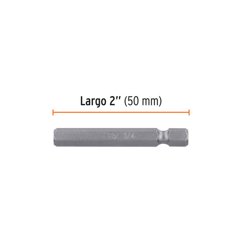 Estuche con 5 puntas hexagonales de 1/4mm largo 2', Expert | PUDE-7225 | 12653