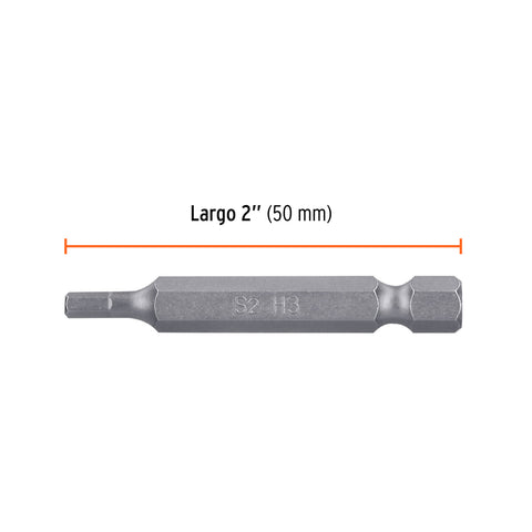 Estuche con 5 puntas hexagonales de 3 mm largo 2', Expert | PUDE-7203 | 12692