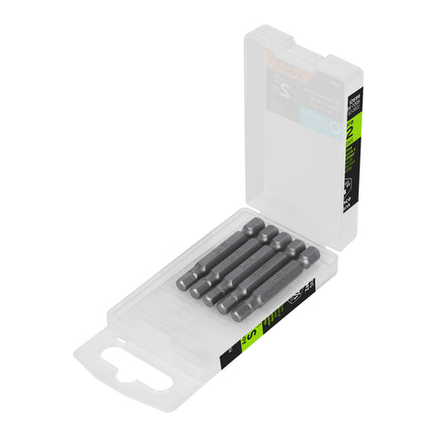Estuche con 5 puntas hexagonales de 5 mm largo 2', Expert | PUDE-7205 | 12699