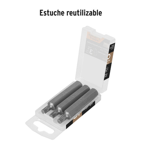 Estuche con 3 puntas bristol M8 largo 3', Truper Expert | PUDE-8208 | 12707