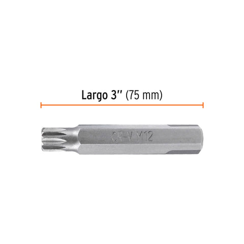Estuche con 3 puntas bristol M12 largo 3', Truper Expert | PUDE-8212 | 12711