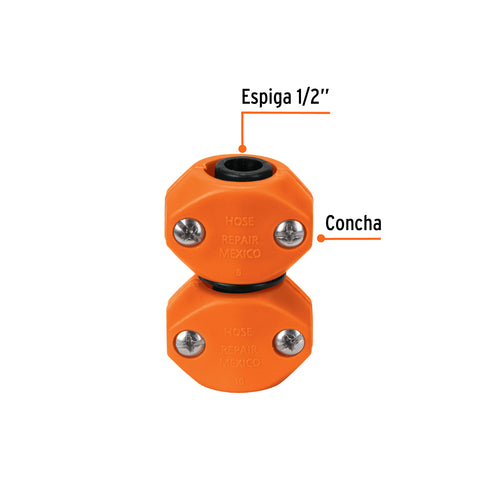 Reparador 1/2' de ABS para manguera, Truper | REMA-1/2 | 12714