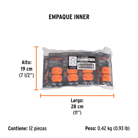 Reparador 5/8'-3/4' de ABS para manguera, Truper | REMA-5/8-3/4 | 12720