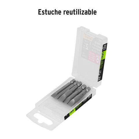 Juego de 5 puntas planas combinadas largo 2', Truper Expert | PUDE-3002 | 12721