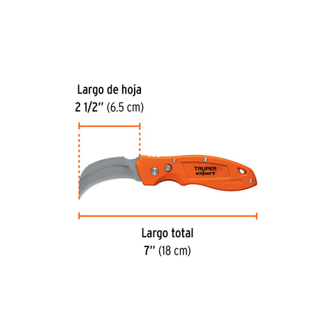 Cuchillo abatible 7' para linóleo con mango de nylon, Expert | CULI-5X | 12725