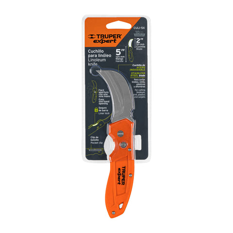 Cuchillo abatible 7' para linóleo con mango de nylon, Expert | CULI-5X | 12725