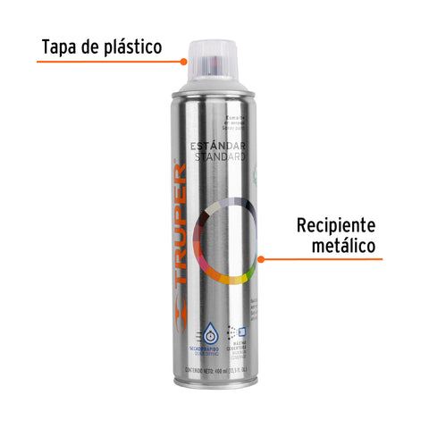 Pintura en aerosol, transparente mate, bote esbelto, 400 ml | PA-TRM | 12731