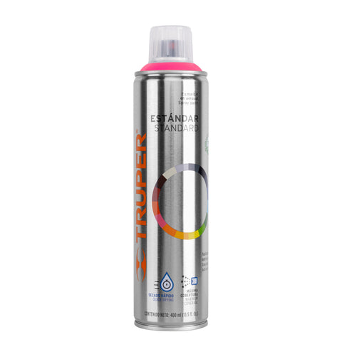 Pintura en aerosol, rosa mexicano, bote esbelto, 400 ml | PA-RM | 12734