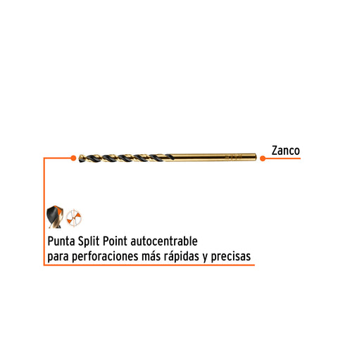 Broca HSS 1/8' Trugold para metal en blíster, Expert | BAV-1/8-B | 12740