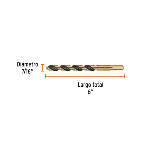 Broca HSS 7/16' Trugold para metal en blíster, Expert | BAV-7/16-B | 12749