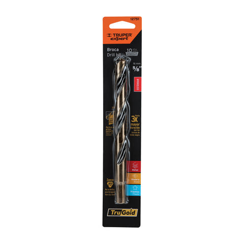 Broca HSS 5/8' Trugold para metal en blíster, Expert | BAV-5/8-B | 12751