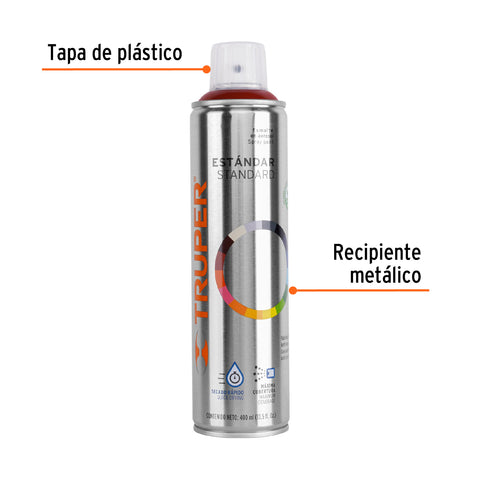 Pintura en aerosol, guinda, bote esbelto, 400 ml | PA-GU | 12764