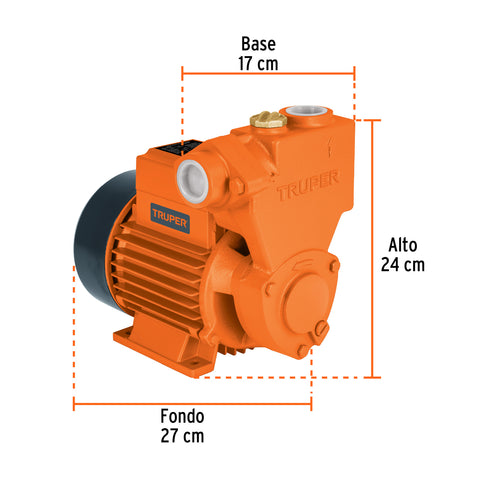 Bomba periférica autocebante 3/4HP, uso agrícola, TRUPER | BOPA-3/4 | 12781