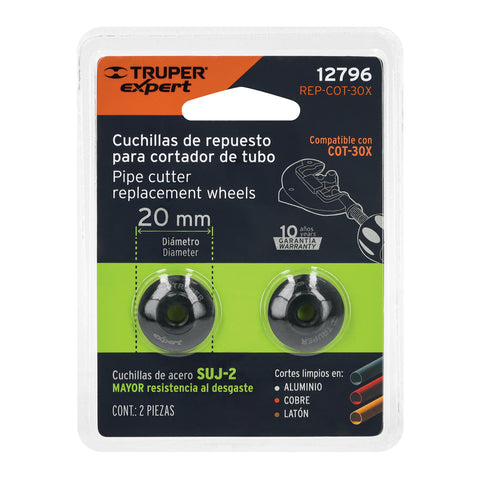 Blíster con 2 cuchillas para cortador de tubo COT-30X | REP-COT-30X | 12796