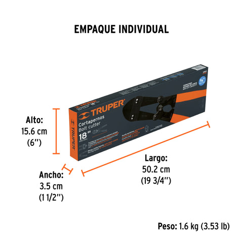 Cortapernos 18', profesional, TRUPER | CP-18X | 12832