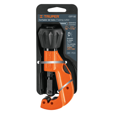 Cortador de tubo de cobre 1/8' a 1-1/4' cuchilla 18mm,Truper | COT-32 | 12856