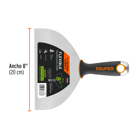 Espátula flexible 8' acero inoxidable, Comfort Grip, EXPERT | ET-8FX | 12876