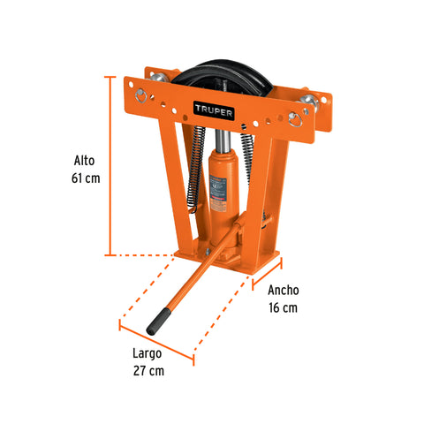 Doblador hidráulico para tubo, 12 ton, Truper | DTH-12 | 12883