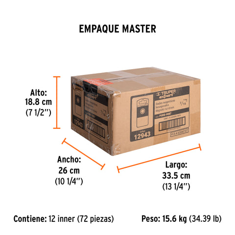 Estuche con 5 dados magnéticos de 7/16' largo 2-1/2', Expert | PUDE-9087 | 12943