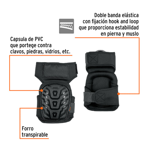 Rodilleras de gel y EVA con correa antideslizante, Truper | ROD-500 | 12952