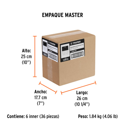 Bolsa con 200 separadores de 2 mm de losetas, TRUPER | SELO-20 | 12972