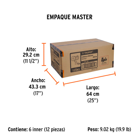 Linterna reflectora LED 300 lm recargable, TRUPER | LARE-300 | 12983