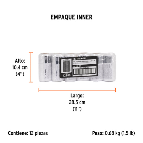 Carrete con 65 m de hilo para albañil blanco, Truper | HIL-65 | 12988