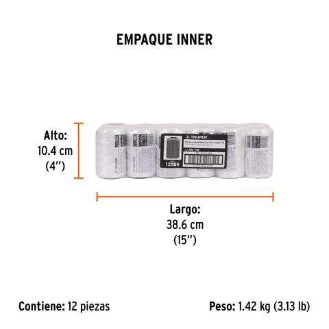 Carrete con 165 m de hilo para albañil blanco, Truper | HIL-165 | 12989