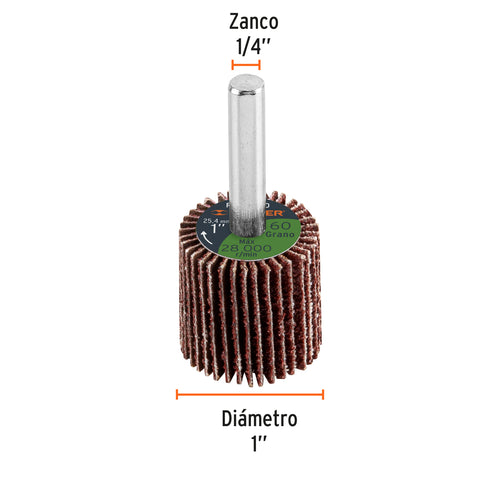 Rueda flap de 1', grano 60, Truper | RUFLA-160 | 13033