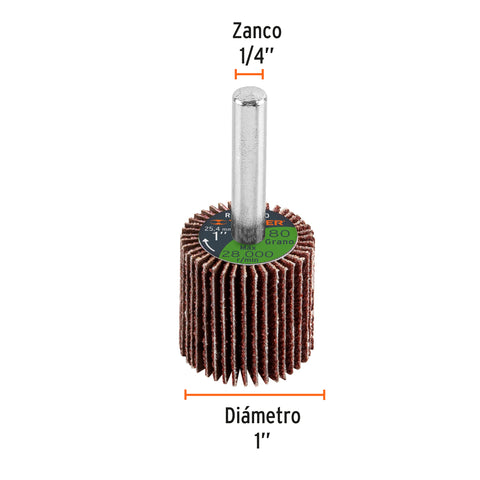 Rueda flap de 1', grano 80, Truper | RUFLA-180 | 13034