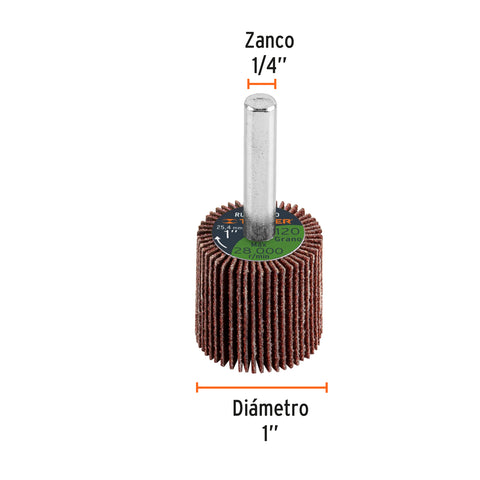 Rueda flap de 1', grano 120, Truper | RUFLA-1120 | 13035