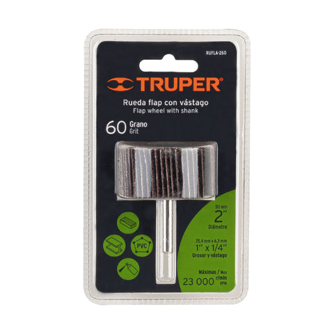 Rueda flap de 2', grano 60, Truper | RUFLA-260 | 13037