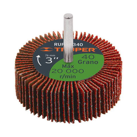 Rueda flap de 3', grano 40, Truper | RUFLA-340 | 13040