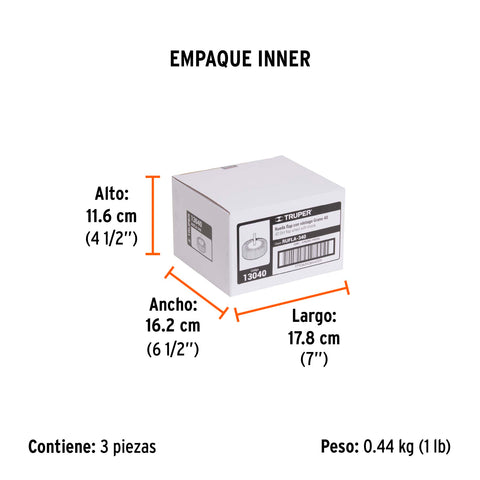 Rueda flap de 3', grano 40, Truper | RUFLA-340 | 13040