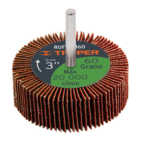 Rueda flap de 3', grano 60, Truper | RUFLA-360 | 13041