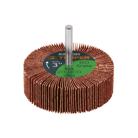 Rueda flap de 3', grano 80, Truper | RUFLA-380 | 13042