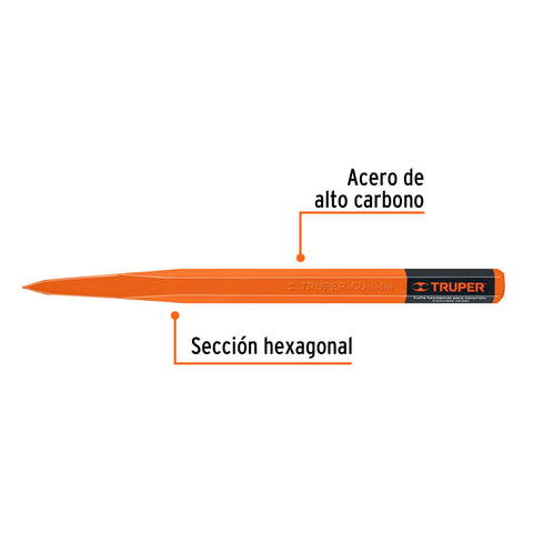 Cuña para concreto de 1-1/4', Truper | CU-1-1/4 | 13059