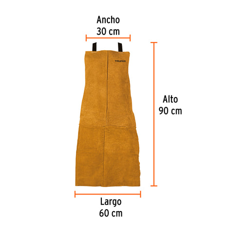 Protección para soldar, peto de carnaza, Truper | PROSO-1 | 13116