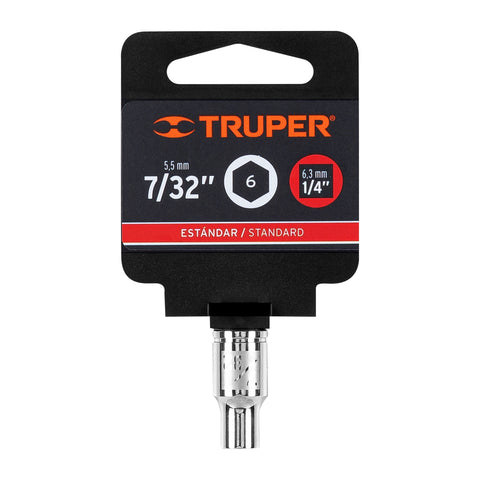 Dado de 7/32', 6 puntas, cuadro 1/4', Truper | D-1407 | 13155