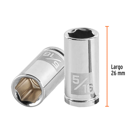 Dado de 5/16', 6 puntas, cuadro 1/4', Truper | D-1410 | 13158